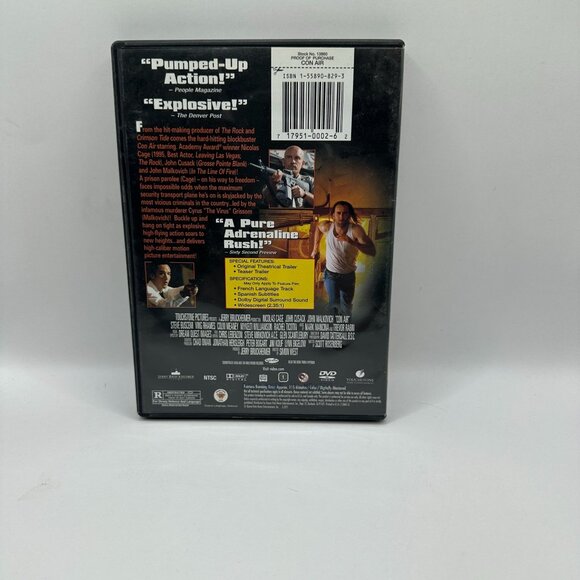 Con Air DVD Widescreen Edition R Nicolas Cage John Cusack John Malkovich - Picture 3 of 4